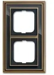 Busch-Jaeger Abdeckrahmen Busch-dynasty&reg;, 2-fach (Messing antik, anthrazit)