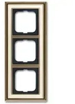 Busch-Jaeger Abdeckrahmen Busch-dynasty&reg;, 3-fach (Messing antik, elfenbeinwei&szlig;)