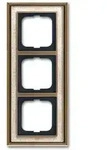 Busch-Jaeger Abdeckrahmen Busch-dynasty&reg;, 3-fach (Messing antik, Dekor,