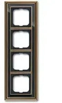 Busch-Jaeger Abdeckrahmen Busch-dynasty&reg;, 4-fach (Messing antik, anthrazit)