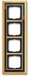 Busch-Jaeger Abdeckrahmen Busch-dynasty&reg;, 4-fach (Messing poliert, anthrazit)