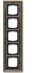 Busch-Jaeger Abdeckrahmen Busch-dynasty&reg;, 5-fach (Messing antik, Dekor, anthrazit)