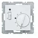 Raumtemperaturregler 230V mit &Ouml;ffner (polarwei&szlig;, gl&auml;nzend)