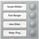 Portier Tastenmodul 4 Tasten (silber)