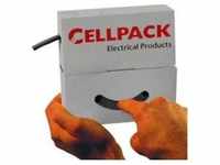 Cellpack Schrumpfschlauch in Abrollbox, Durchmesser 9,5 mm, Rolle 10 m, schwarz