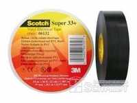 3M Scotch Super 33+ Vinyl Elektro-Isolierband, 19mm breit, 6m lang - schwarz