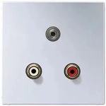 Jung Mutimedia-Einsatz Cinch Audio / Miniklinke 3,5 mm (Aluminium)