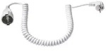 Bachmann Schuko-Spiralverl&auml;ngerung, YMHY-J 3G1,5 mm2, wei&szlig; - 1 Meter / 4 Meter