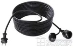 Schuko-Verl&auml;ngerung, H05RR-F 3G1,5mm2, L&auml;nge: 10m, schwarz