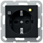 Gira FI-Schutzsteckdose 30 mA mit Shutter (schwarz matt)