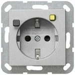 Gira FI-Schutzsteckdose 30 mA mit Shutter (alu)