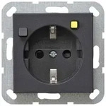 Gira FI-Schutzsteckdose 30 mA mit Shutter (anthrazit)