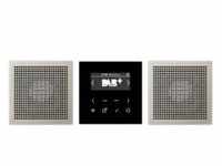 Jung Smart Radio DAB+, Set Stereo (Display schwarz, Lautsprecher Edelstahl)