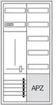 Hager Komplettschrank ZB323T15, 1 Z&auml;hlerfeld, 1 Verteilerfeld, APZ