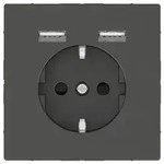 Merten SCHUKO-Steckdose mit USB Ladestation, System Design, Anthrazit