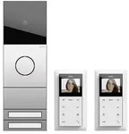GiraSystem 106 Zweifamilienhaus-Paket Video, Edelstahl
