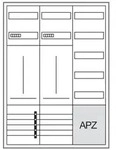Hager Komplettschrank ZB332P25, 2 Z&auml;hlerfelder, 1 Verteilerfeld, APZ
