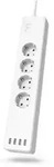 Hama WiFi-Steckdosenleiste 10A, &Uuml;berlastschutz, 4 USB