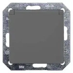 Siemens Schuko-Steckdose (carbonmetallic) mit Klappdeckel