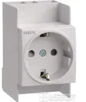 Hager SNS016 - Steckdose f&uuml;r Hutschiene, 16A, 250V Schuko
