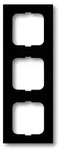 Abdeckrahmen future linear, 3-fach (schwarz matt)