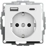 Gira SCHUKO-Steckdose 16 A 250 V~mit Shutter und USB-Spannungsversorgung Typ A / Typ