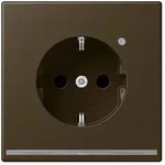 Jung SCHUKO-Steckdose mit LED-Orientierungslicht und Helligkeitssensor (Messing