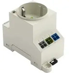 WAGO Schaltschrank-Steckdose SCHUKO mit LED-Statusanzeige, lichtgrau
