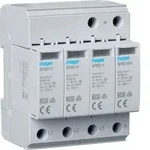 Hager SPB413 - &Uuml;berspannungsableiter 4 polig 40kA Typ 2 TT/TNS System mit
