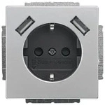 Busch-Jaeger SCHUKO&reg; Steckdosen-Einsatz mit 2x USB-Steckdose (Edelstahl)