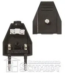 Euro-Stecker mit Schraubanschluss, schwarz