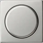 Abdeckung mit Knopf f&uuml;r Dimmer (Edelstahl)