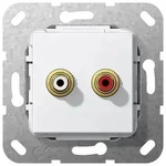 Gira Einsatz Cinch Audio L&ouml;tanschlu&szlig; (reinwei&szlig;, gl&auml;nzend)