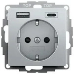 Gira SCHUKO-Steckdose 16 A 250 V~mit Shutter und USB-Spannungsversorgung Typ A / Typ