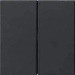 Gira System 3000 Bedienaufsatz 2fach (schwarz matt)