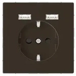 Merten SCHUKO-Steckdose mit USB Ladestation, System Design, Moccametallic
