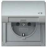 GiraSCHUKO-Steckdose16 A 250 V~ mit Klappdeckel, IP44 (alu)