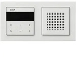 Gira Unterputz-Radio IP komplett mit Abdeckrahmen Gira E2 (reinwei&szlig;, gl&auml;nzend)