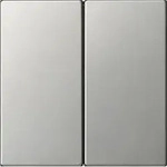 Gira System 3000 Bedienaufsatz 2fach (Edelstahl)