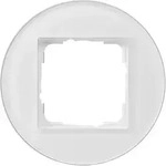 Gira Studio Abdeckrahmen 1-fach (Glas wei&szlig;)