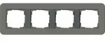 Gira E3 Abdeckrahmen 4-fach, Dunkelgrau Soft-Touch / Anthrazit