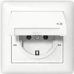 Gira SCHUKO-Steckdose mit Klappdeckel, inkl. Dichtungsset IP 44 und Rahmen 1-fach