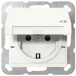 Gira SCHUKO-Steckdose 16 A 250 V~mit Klappdeckel und Shutter (reinwei&szlig;, seidenmatt)