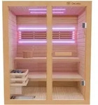 Dewello Finnische Sauna TOFINO 160x150 Kabine aus Hemlock Tannenholz mit,4,5 kW