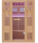 Dewello Finnische Sauna MINTO 150x130 Kabine aus Hemlock Tannenholz mit 4,5 kW...