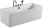 TroniTechnik&reg; Badewanne SARIA Ma&szlig;e ca. 170 x 80 x 58cm Wanne, inkl. schwarze