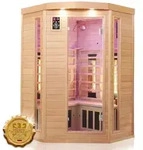 Dewello&reg; Infrarotkabine Infrarotsauna LAKEFIELD 3 120cm x 120cm inkl. 5