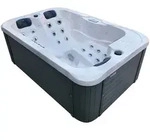 TroniTechnik&reg; Outdoor Whirlpool Spa TINO PRO mit Isolierung Wei&szlig; Silber...