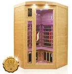 Dewello&reg; Infrarotkabine Infrarotsauna LAKEFIELD PRO Hemlock-Zeder 120cm x 120cm