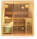 Dewello&reg; Finnische Traditionelle Sauna SARNIA PLUS 180cm x 140cm inkl. 6 KW...